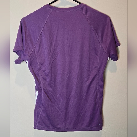 Adidas Women's Short Sleeve Purple Tee - Picture 2 of 5